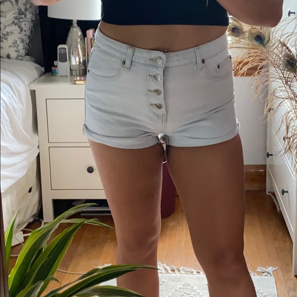 High Waist Jean Shorts
